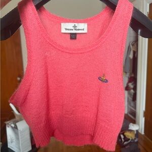 Vivienne Westwood fluorescent pink Knit Tank Top